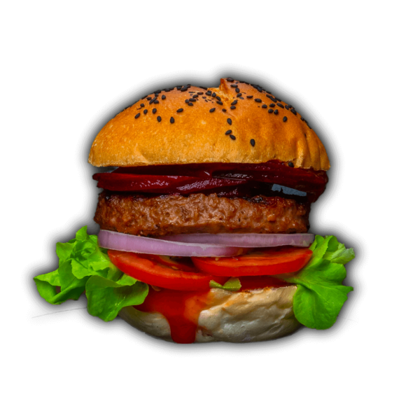 The Holy Moly, vegan burger with Beyong Meat patty, pickled beetroot, served at Big Boys’ Burger Club in Kamala, Patong and Rawai Beach