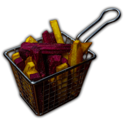 Freshly cut Asian sweet potato fries, served at Big Boys’ Burger Club in Kamala, Patong and Rawai Beach