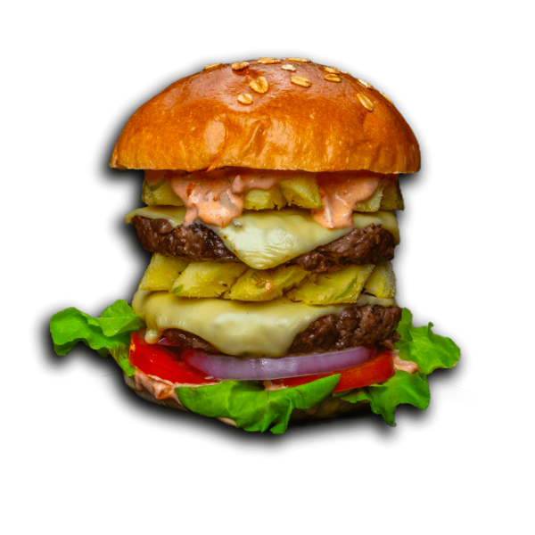 The Waikiki, beef bacon grilled pineapple burger, served at Big Boys’ Burger Club in Kamala, Patong and Rawai Beach