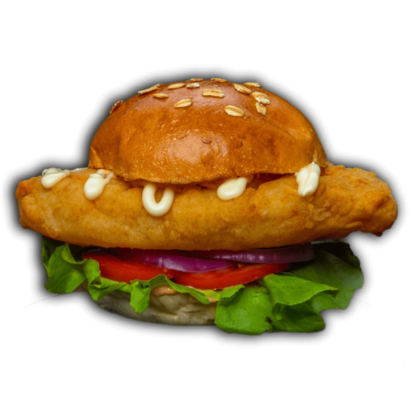 The Krispy Chick, fried chicken breast burger, served at Big Boys’ Burger Club in Kamala, Patong and Rawai Beach